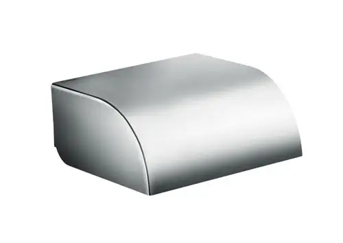 Toilettenpapierhalter mit Deckel in Chrom-Ausführung, hergestellt von AXOR. Das Design ist schlicht und funktional, geeignet für verschiedene Badezimmerstile.